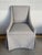 Transitional Gray Linen Lea Parsons Chair For Sale In Atlanta - Image 6 of 6