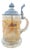 Art Nouveau Arts & Crafts Crystal and Pewter Beer Mug, 19th Century For Sale