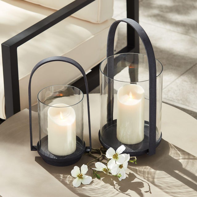 Rustic European Terrazza Outdoor Hurricane Small For Sale - Image 3 of 7