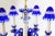Czechoslovakian Blue Glass Chandelier, 1940s For Sale - Image 9 of 12