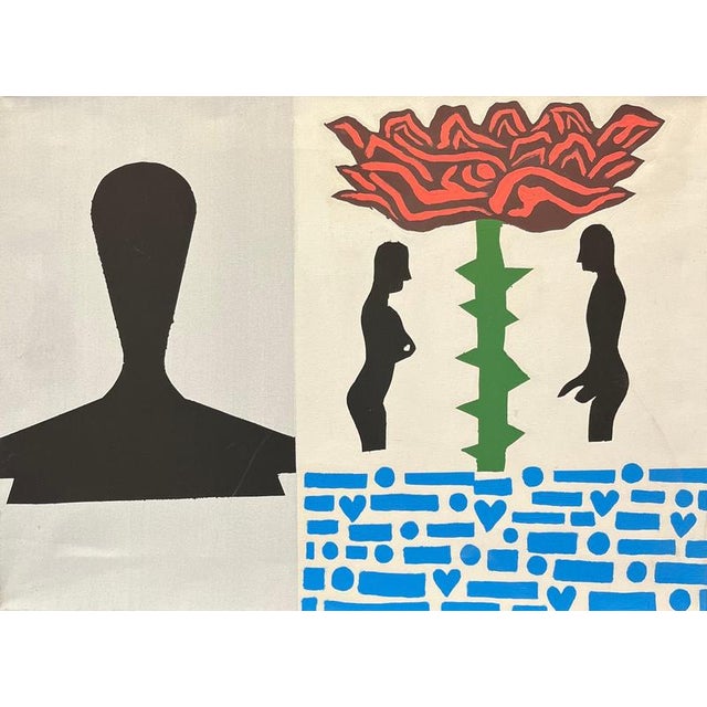 Alexandre Schaller, Love Letter, Acrylic on Canvas, 1995 For Sale - Image 9 of 9