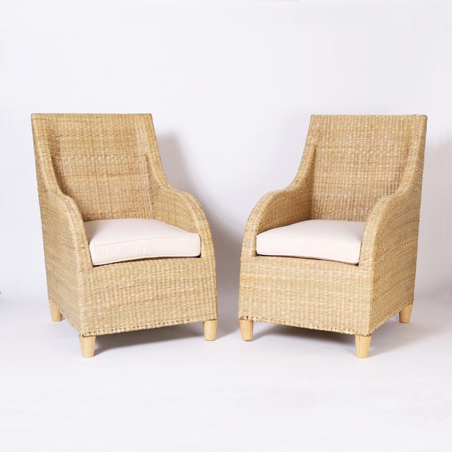 Wicker Armchairs For Sale - Image 9 of 9