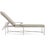 Contemporary Brown Jordan Venetian Adjustable Chaise Lounge, Dove frame with Fusion Meadow fabric For Sale - Image 3 of 11