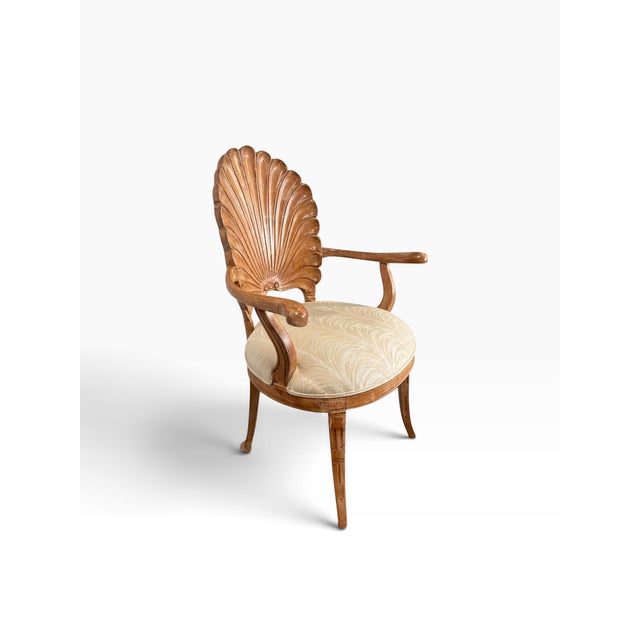 Vintage Italian Hollywood Regency Venetian Grotto Style Shell Back Dining Chairs - Set of 8 For Sale - Image 11 of 16