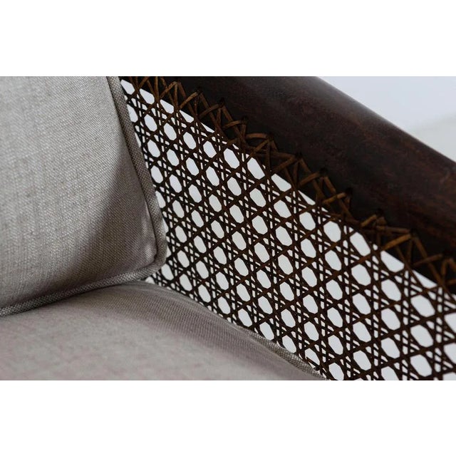 English Mahogany Bergere Suite, 1930s, Set of 3 For Sale - Image 9 of 18