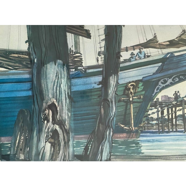 Nautical Coastal New England Nautical Print by Herbert J. Gute For Sale - Image 3 of 8
