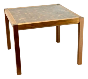 Danish Teak Mosaic Coffee Table by Grom Lindum for Traneka, 1970s