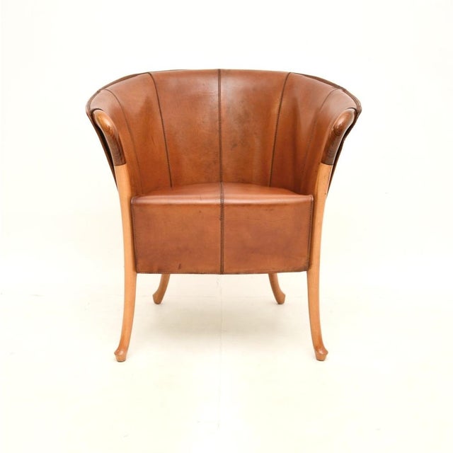 Vintage Italian Leather Armchair from Georgetti Progetti, 1980s For Sale - Image 14 of 14