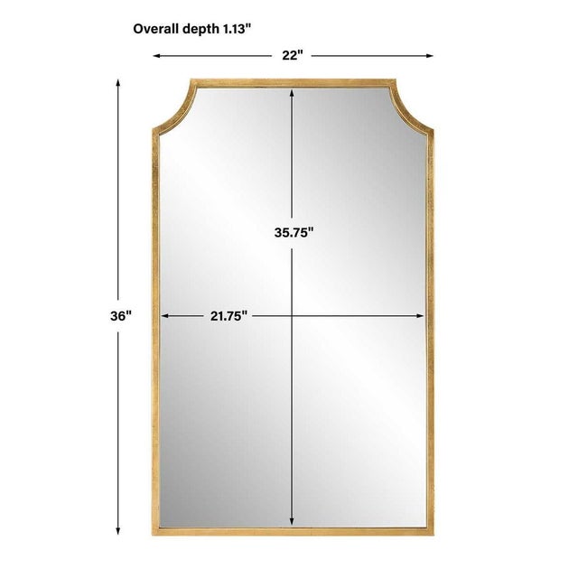 Contemporary Gold MetalGlam Frame Mirror For Sale - Image 3 of 7