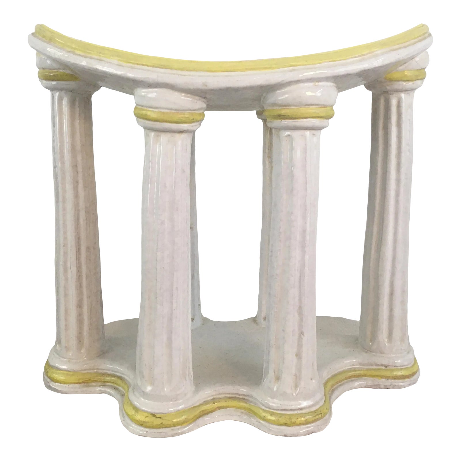 Roman Colomns Style Garden Seat | Chairish