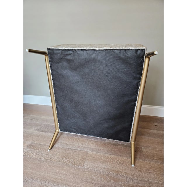 Metal Enzo Lounge Chair by Baker Luxe Furniture For Sale - Image 7 of 7