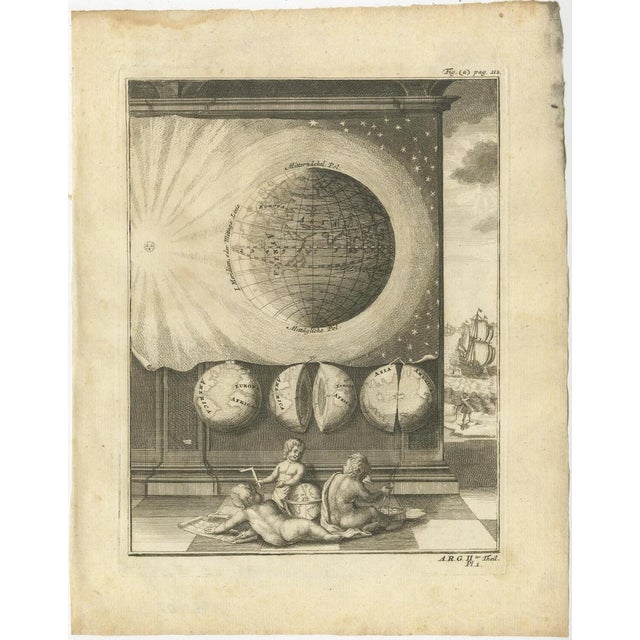 Antique Prints of Various Globes and Hemispheres by Van Dùren, 1749, Set of 3 For Sale - Image 3 of 5