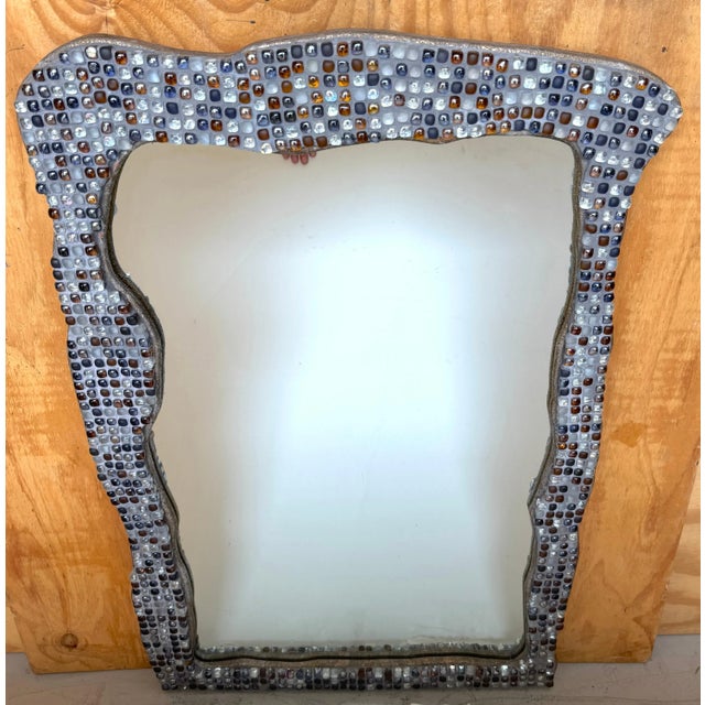 Late 20th Century Postmodern Murano Glass Mosaic Biomorphic Mirror, Italy, circa 1990s For Sale - Image 5 of 10
