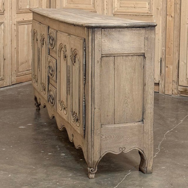 18th Century Country French Buffet ~ Enfilade in Stripped Oak For Sale - Image 11 of 18