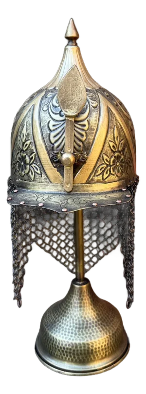Handcrafted Brass Chainmail Helmet