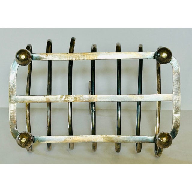 1950s Silver Plated Toast Rack For Sale - Image 5 of 5