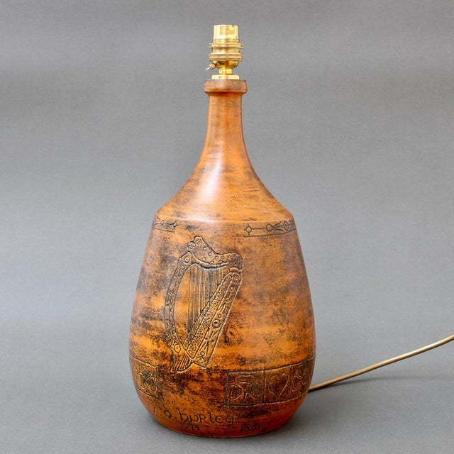 Ceramic Vintage Ceramic Table Lamp by Jacques Blin, 1970s For Sale - Image 7 of 18