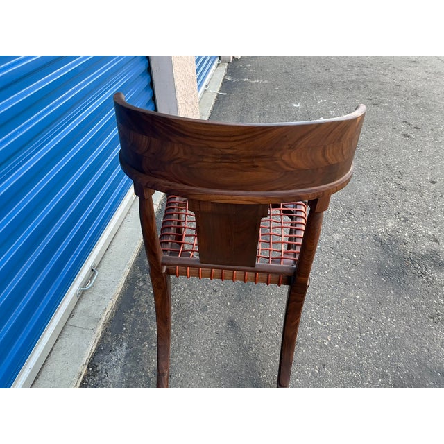 Brown Vintage Klismos Walnut Chair For Sale - Image 8 of 11
