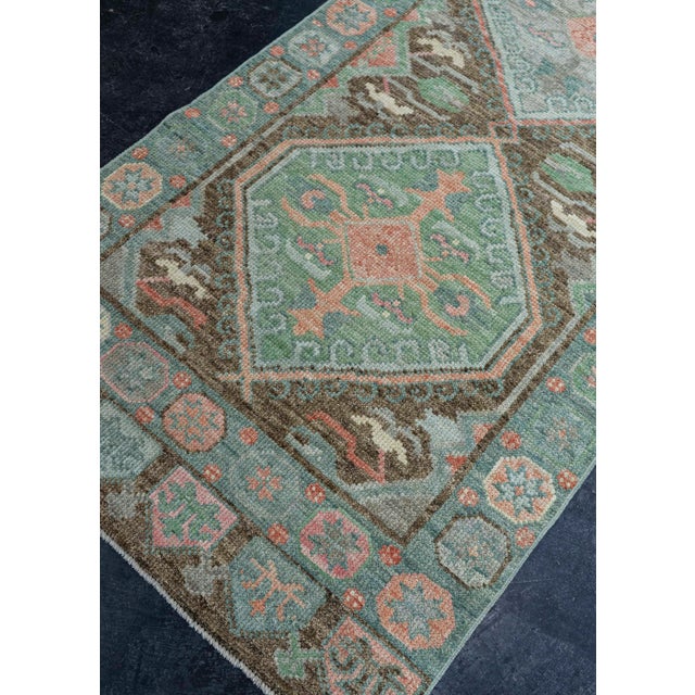 Turkish Turkish Oushak Rug 2'11" x 14'2" #20017 For Sale - Image 3 of 8