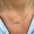 Gold 14k Yellow Gold 0.15ct Round Cut Diamond Floating Geometric Bar Pendant Necklace For Sale - Image 8 of 8