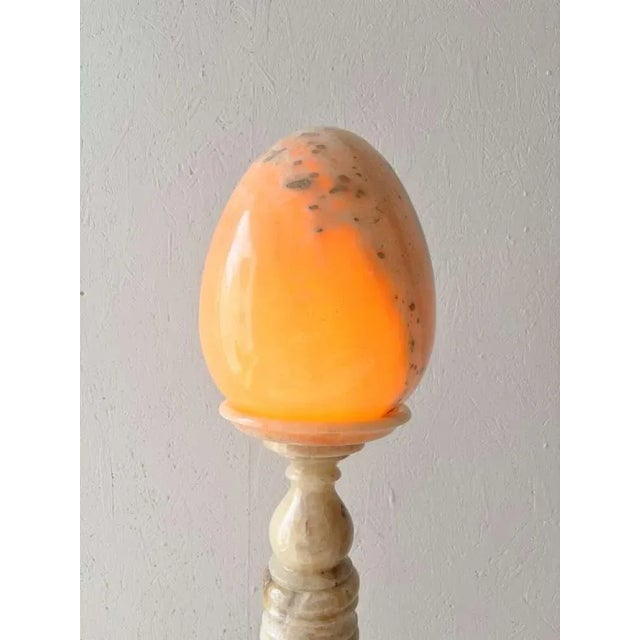 Mid-Century Modern Floor Lamp in Alabaster For Sale - Image 5 of 13