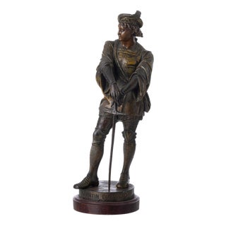 Quetin Durward, Sculpture of Knight, 20th Century, Metal For Sale
