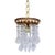 1960s Italian Brass Rim Upside Down Layered Chandelier For Sale