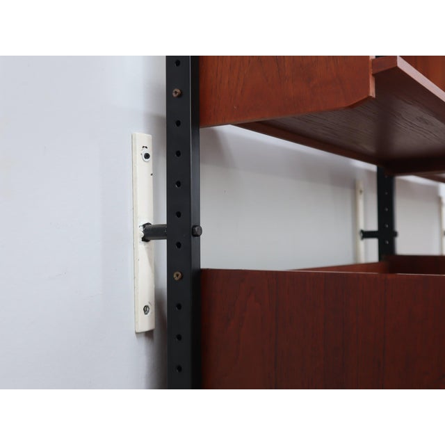 Metal Mid-Century Italian Modular Wall Unit with Folding Desk, 1950s For Sale - Image 7 of 17