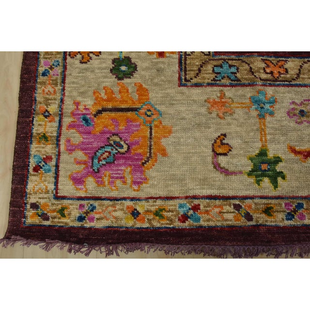 Anatolia Rug 8’11” X 11’6” Purple Wool Modern Hand-Knotted Oriental Carpet For Sale - Image 12 of 15