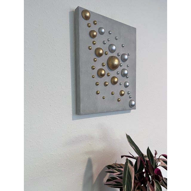 Abstract Handmade Original 3d Abstract Art by Alena Kalen "Spheres of Silence", with COA For Sale - Image 3 of 5