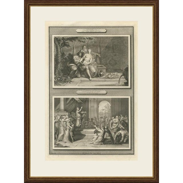 This original copperplate engraving from Pieter Mortier's illustrated Bible, Amsterdam circa 1700, shows two biblical...
