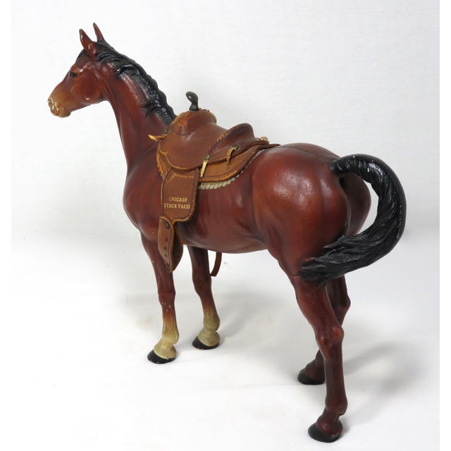1930s Cast Iron Horse & Leather Saddle Doorstop Chairish