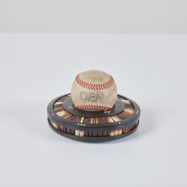 Mid-Century Modern Ebony and Porcupine Quill Catchall For Sale - Image 3 of 10