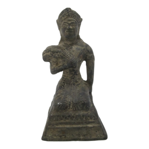 Thai Antique Bronze Phra Mae Phosop Rice Goddess Buddhist Statue Figurine