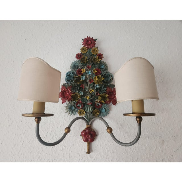 Large Vintage Gild Wall Lamp from CIANI Firenze, Italy, 1960s, Set of 3 For Sale - Image 14 of 18