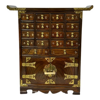Vintage Korean Apothecary Cabinet For Sale