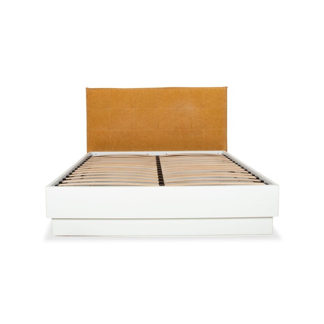 Lugano Fabric Bed Frame in Yellow, White and Curry with Manual Function by BoConcept For Sale - Image 15 of 16