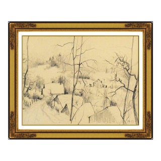 1970s The Village Under the Snow, Bernard Gantner For Sale