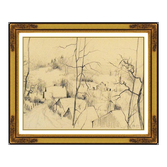 1970s The Village Under the Snow, Bernard Gantner For Sale