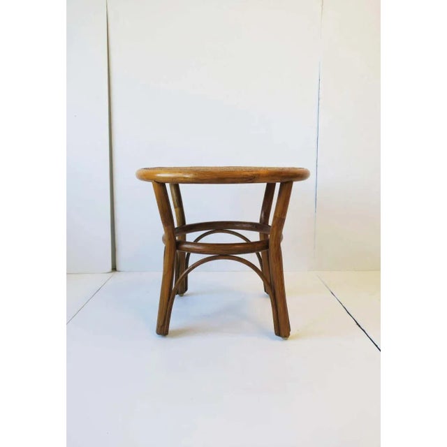 Wicker Cane Rattan Side or End Table For Sale In Savannah - Image 6 of 7