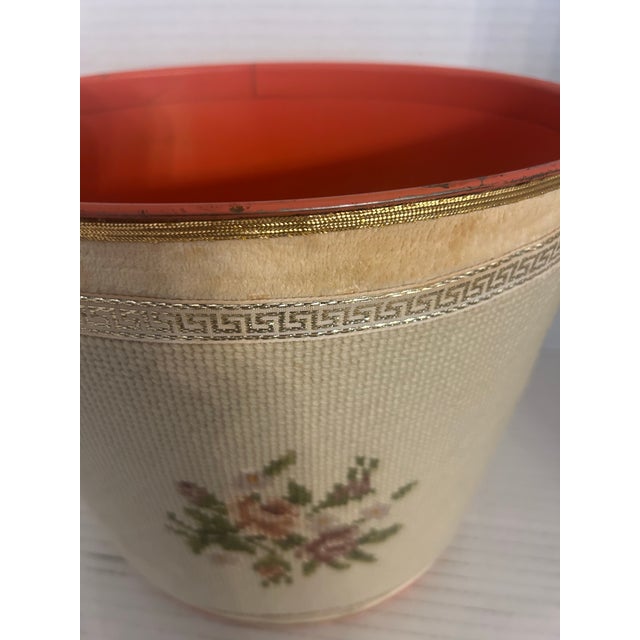 Early 20th Century Vintage Needle Point Waste Bin For Sale - Image 10 of 12