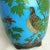 1910s 1910s Blue Floral Bird Cloisonne Vase For Sale - Image 5 of 12