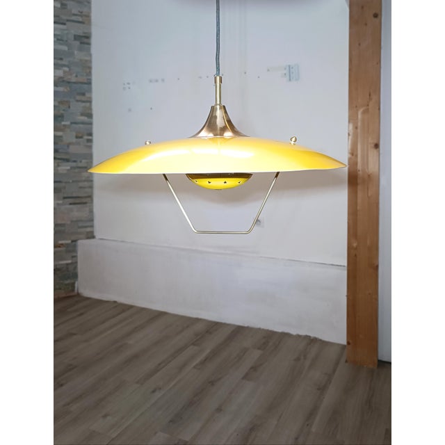 Mid-Century Modern Counterweight Pendant Lamp from Saliscendi, Italy, 1950s For Sale - Image 3 of 15