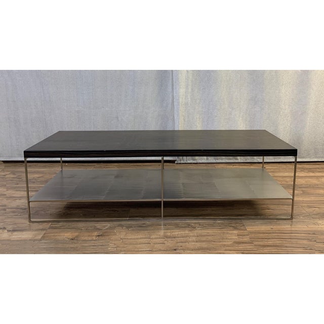 Vintage Minotti Complemento Calder Cocktail Coffee Table W Lapped Finish Swirls Italy For Sale In Los Angeles - Image 6 of 13
