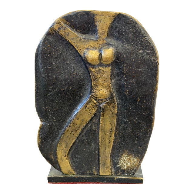 Brazilian Modern Bronze Sculpture of Female Torso, 1980s For Sale