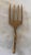 Vintage solid brass large 4 prong fork. Possibly a garden tool in a form life, but would be a nice object of...