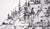 American House Across the Lake - Line Drawing Landscape in Ink on Paper by Laurence Sisson For Sale - Image 3 of 6