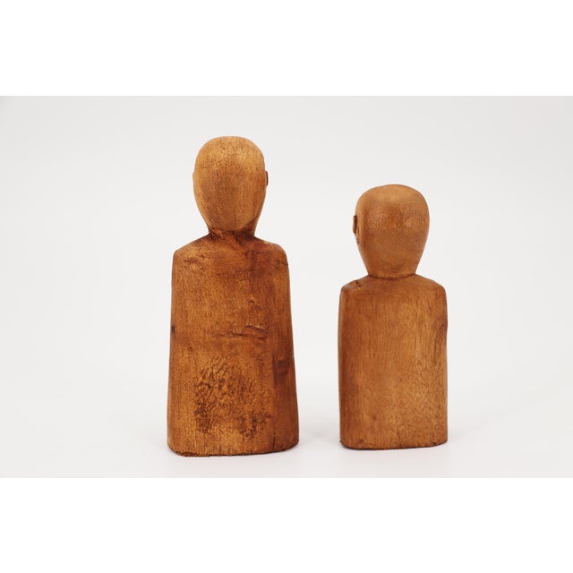 American Folk Art Set of Two Wooden Male Torsos, Early 20th Century For Sale - Image 11 of 15