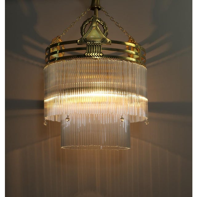 1920s Viennese Art Deco Café Hanging Lamp, 1920s For Sale - Image 5 of 14