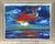 California Sunset - Blue, Red & Yellow Modern Abstract Landscape Seascape Art 1997 For Sale